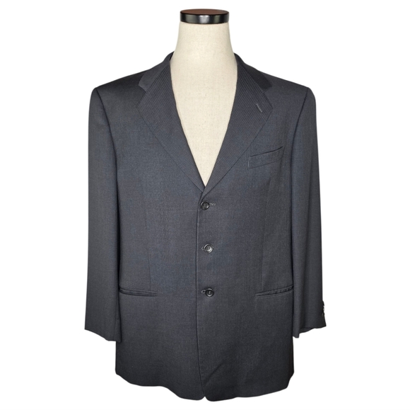 Armani Collezioni Other - Armani Collezioni Wool Blazer 44R Gray Pinstripe Saks Fifth Ave Made in Italy